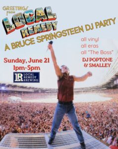 Bruce Springsteen DJ Party: Father's Day, June 21, 1-5pm