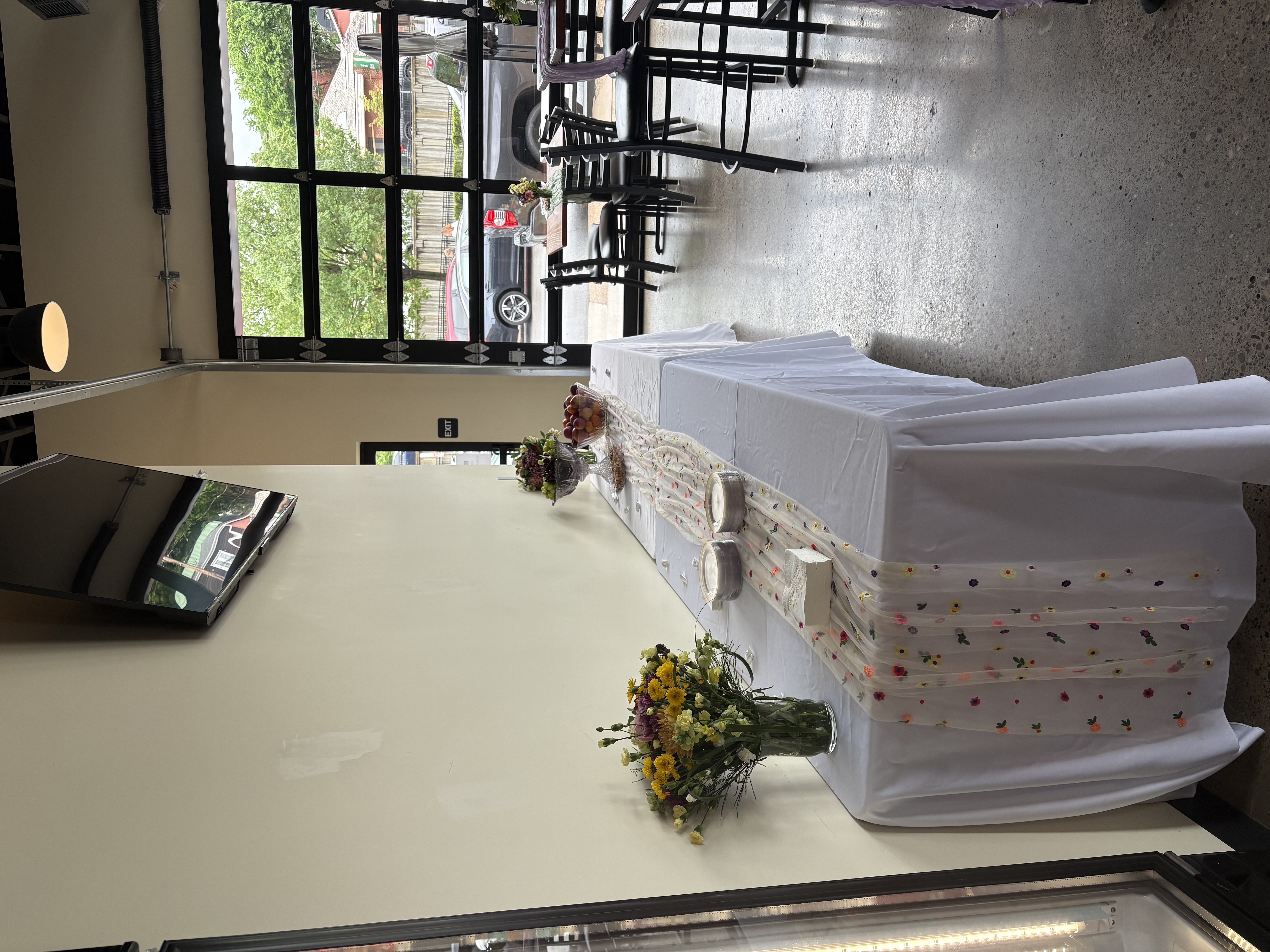 Taproom Decorated for Wedding Reception