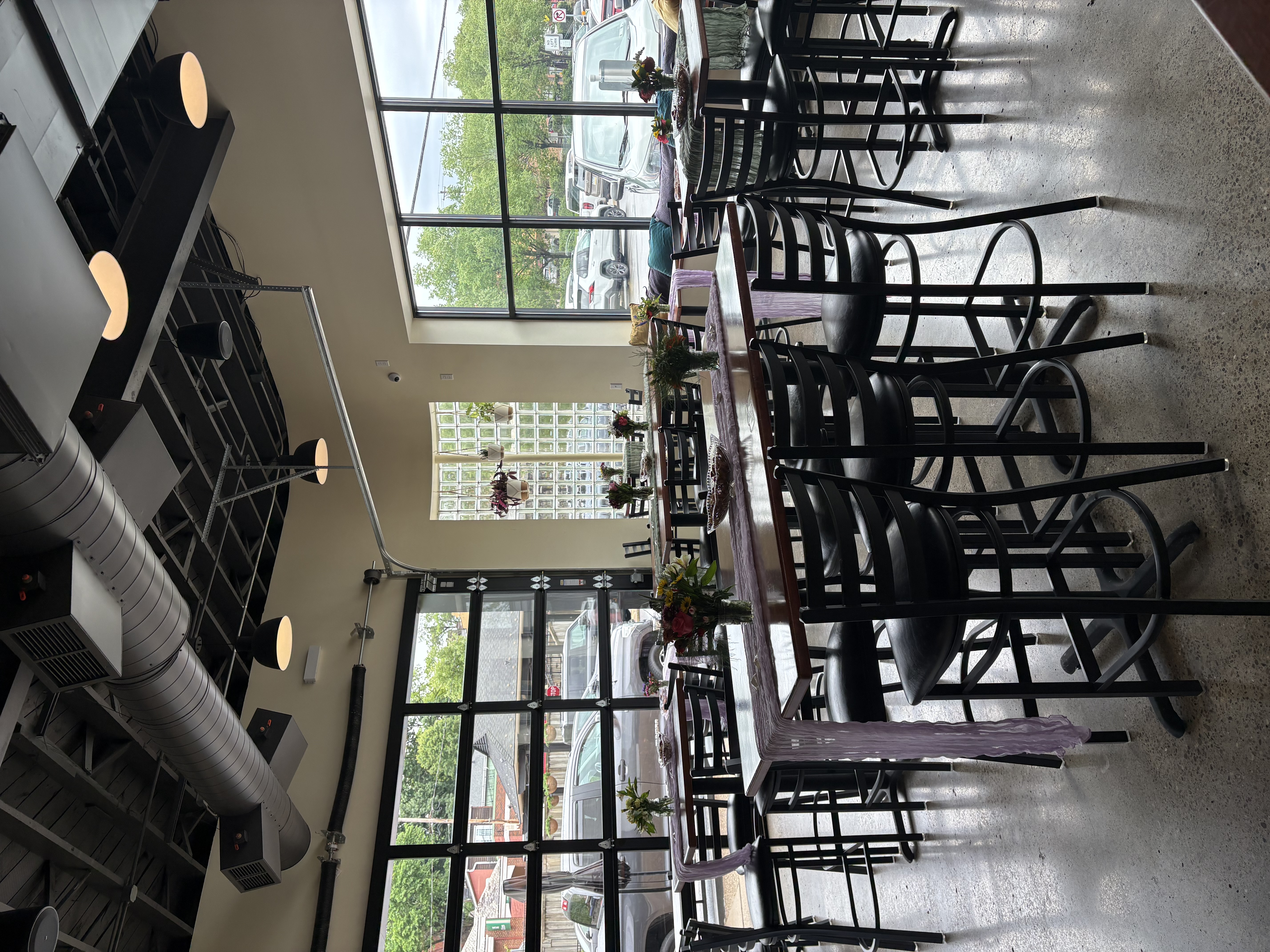 Taproom Decorated for Wedding Reception
